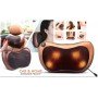 Массажная Подушка MASSAGE PILLOW QY-8028 Инфракрасный роликовий массажер для шеи и спины Коричневая