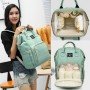 Сумка-рюкзак для мам MOTHER BAG el-1230 ЗЕЛЕНАЯ