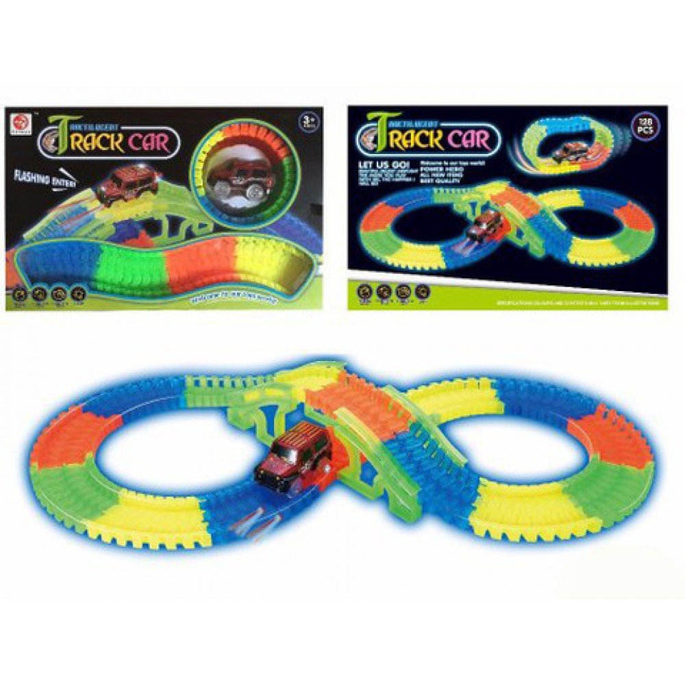 Светящаяся трасса MAGIC TRACK CAR 160 деталей,Автотрек с машиной Track Car, Track Car 160 Светящаяся трасса MAGIC TRACK CAR 160 деталей,Автотрек с машиной Track Car, Track Car 160