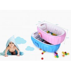 Детская надувная ванночка INTIME BABY BATH YT-226A, ванночка для купания ребенка розовая и голубая