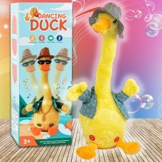 Интерактивная игрушка - танцующая утка в шляпке, поёт и светится Dancing duck