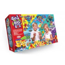 Большой детский игровой набор для творчества 4в1 Danko Toys "BIG CREATIVE BOX. Тесто для лепки + пластилин