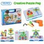 Мозаика конструктор с шуруповертом Creative Puzzle 193 детали TLH-28