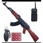 Детский автомат Golden Gun "АК-47" с пистонами и аксессуарами