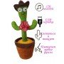 Интерактивный плюшевый танцующий кактус повторюшка Dancing Cactus DC2 с подсветкой, поющий
