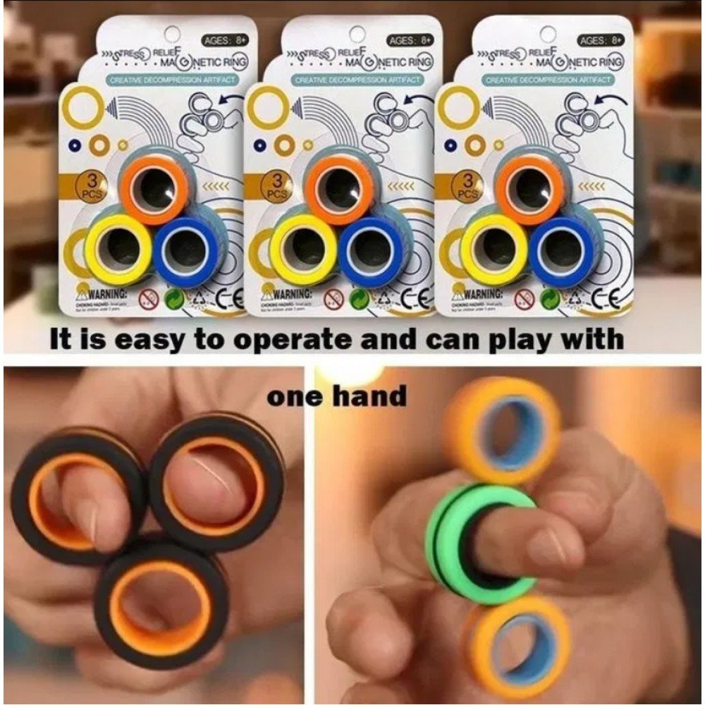 Спиннер Нового Поколения.Magnetic Rings (Магнитные Кольца 3шт) Спиннер Нового Поколения.Magnetic Rings (Магнитные Кольца 3шт)