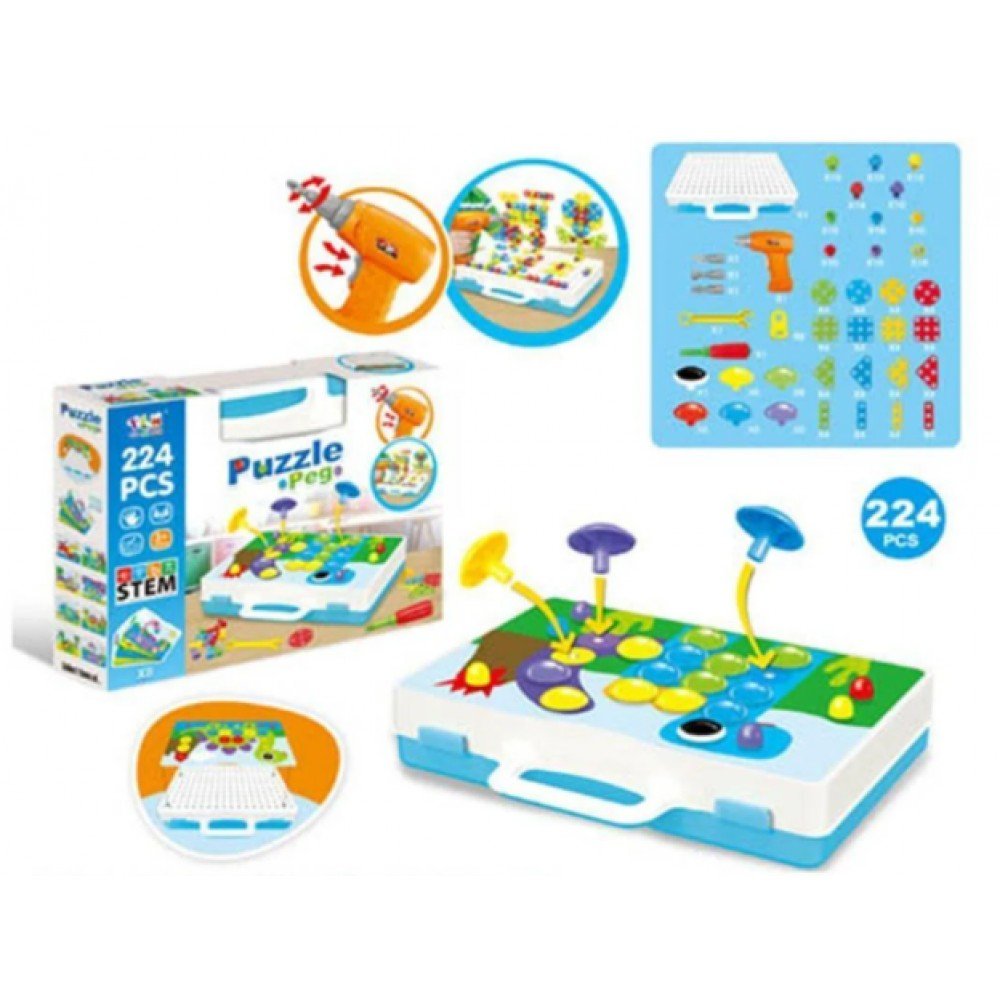 Развивающий конструктор на 224 детали Tu Le Hui "Puzzle Peg" чемодан TLH-29 Развивающий конструктор на 224 детали Tu Le Hui "Puzzle Peg" чемодан TLH-29