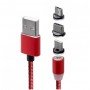 Магнитный кабель X-Cable Magnetic 360 3 in 1, красный
