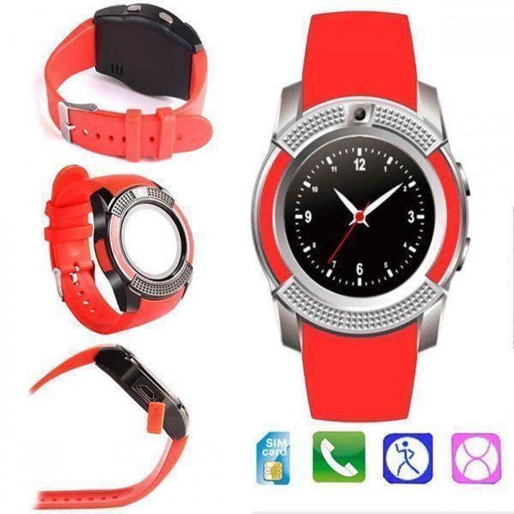 Сенсорные Smart Watch V8 смарт часы умные часы КРАСНЫЕ Сенсорные Smart Watch V8 смарт часы умные часы КРАСНЫЕ