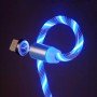Новинка Магнитный светящийся кабель для зарядки 3 в 1 X-cable 360 (Iphone, microUSB, Type-C) 3А синий кабель Новинка Магнитный светящийся кабель для зарядки 3 в 1 X-cable 360 (Iphone, microUSB, Type-C) 3А синий кабель