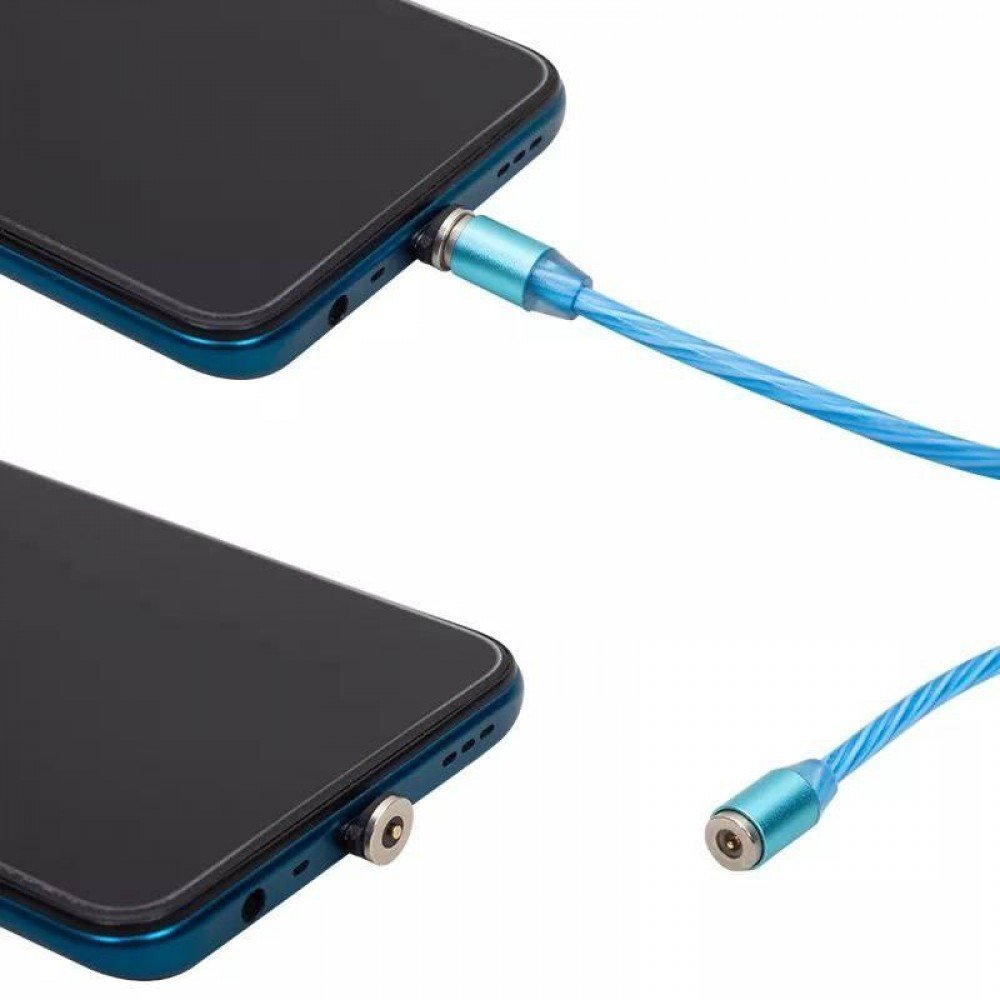 Новинка Магнитный светящийся кабель для зарядки 3 в 1 X-cable 360 (Iphone, microUSB, Type-C) 3А синий кабель Новинка Магнитный светящийся кабель для зарядки 3 в 1 X-cable 360 (Iphone, microUSB, Type-C) 3А синий кабель