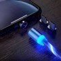 Новинка Магнитный светящийся кабель для зарядки 3 в 1 X-cable 360 (Iphone, microUSB, Type-C) 3А синий кабель Новинка Магнитный светящийся кабель для зарядки 3 в 1 X-cable 360 (Iphone, microUSB, Type-C) 3А синий кабель