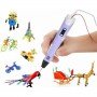3Д ручка с трафаретами 3D Pen-3 c Lcd дисплеем Мир Фантазий в твоих руках