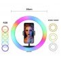 Селфи-кольцо 26 см RGB с мульти регулировкой света, управлением от USB и креплением под штатив и телефон Селфи-кольцо 26 см RGB с мульти регулировкой света, управлением от USB и креплением под штатив и телефон