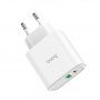 Сетевой адаптер питания Hoco C57A White HOCO Speed C57A |Type-C/USB, PD/QC3.0, 3A|