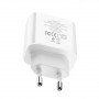 Сетевой адаптер питания Hoco C57A White HOCO Speed C57A |Type-C/USB, PD/QC3.0, 3A|