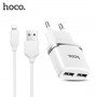 Сетевое зарядное устройство HOCO с41а 2 usb 2.4a белое