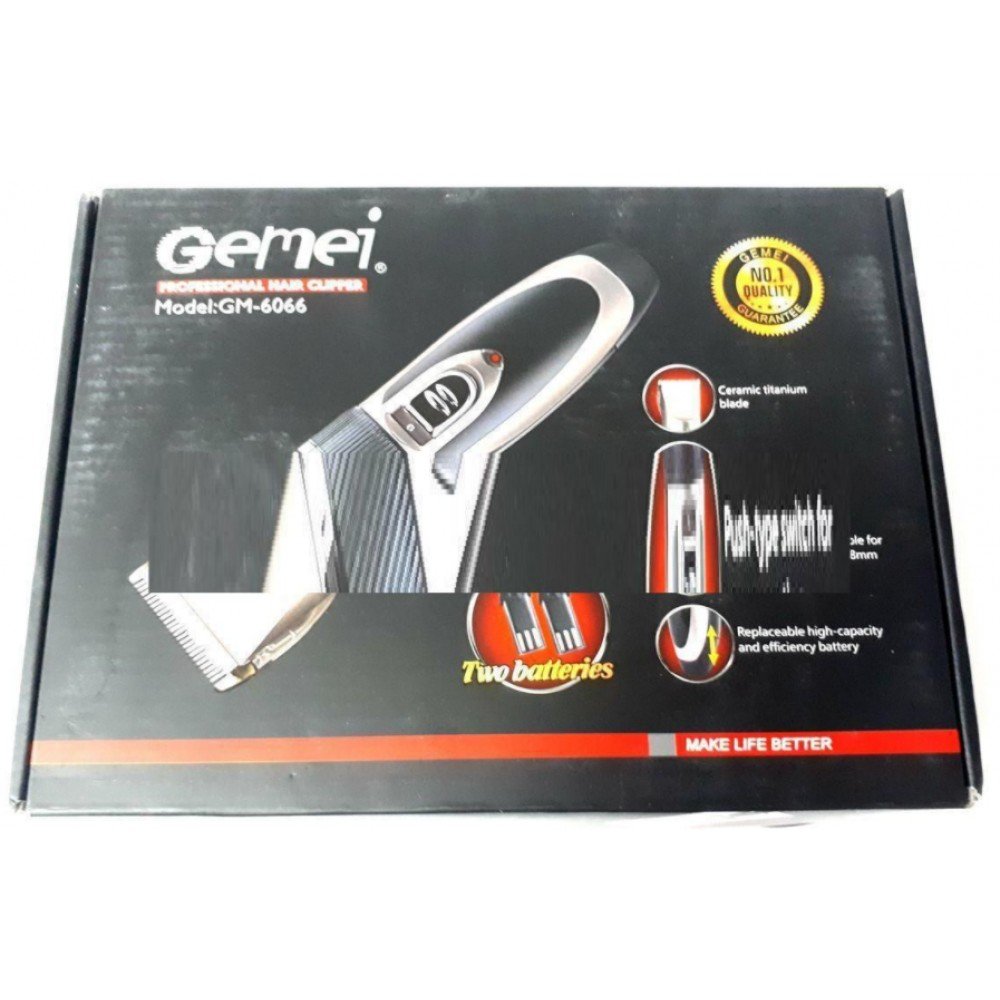 Профессиональная аккумуляторная машинка для стрижки GEMEI GM-6066 Профессиональная аккумуляторная машинка для стрижки GEMEI GM-6066