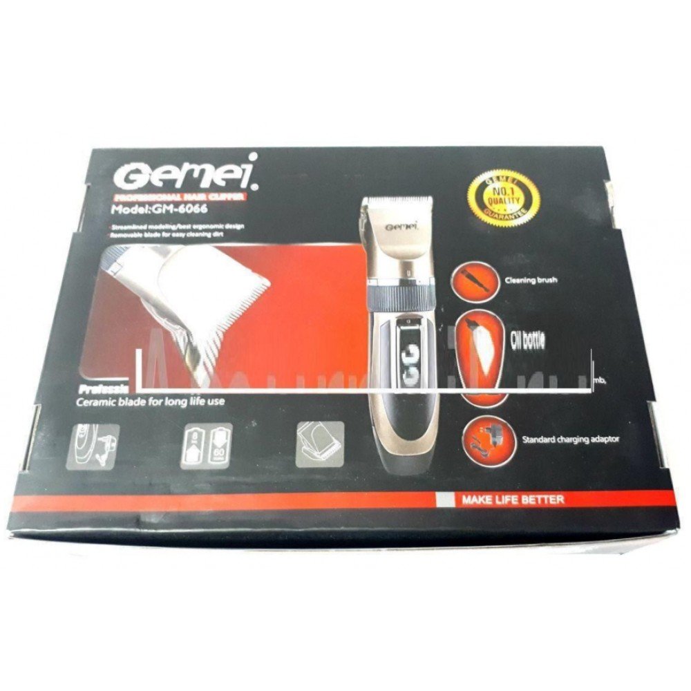 Профессиональная аккумуляторная машинка для стрижки GEMEI GM-6066 Профессиональная аккумуляторная машинка для стрижки GEMEI GM-6066