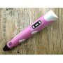 3D Ручка PEN-2 с LCD-дисплеем + Пластик! Крутая ручка для рисования! РОЗОВАЯ