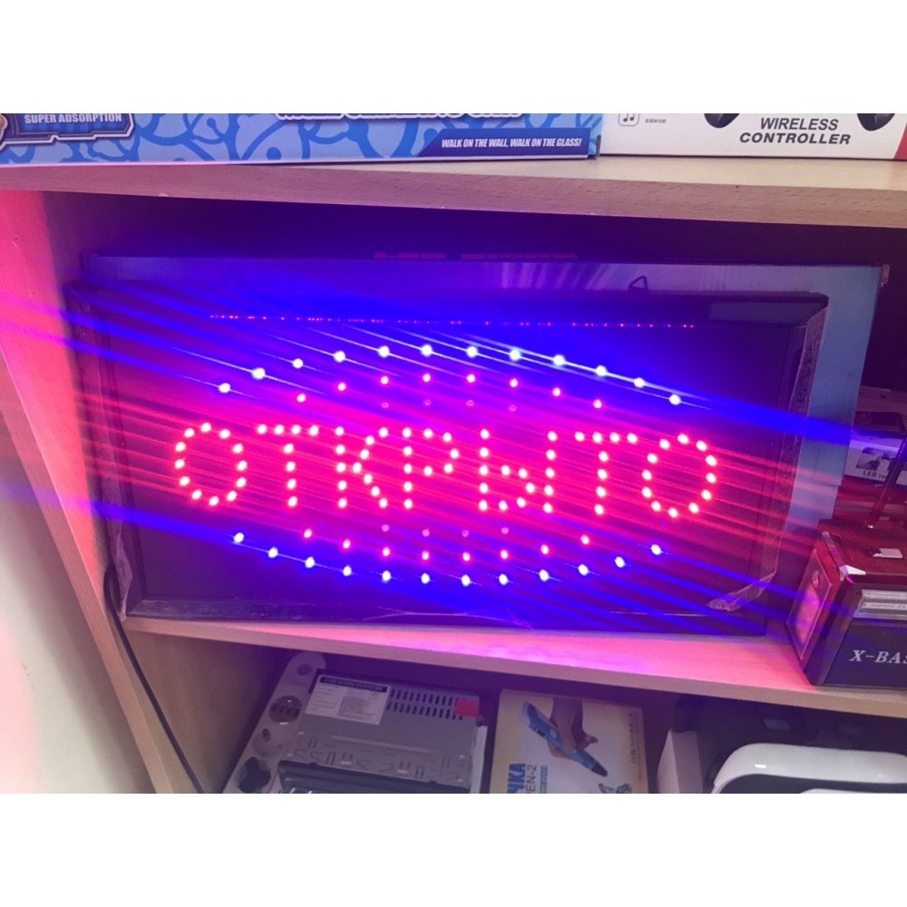 Светодиодная вывеска "ОТКРЫТО" 48 х 25 см., вывеска светодиодная led, светодиодная табличка Светодиодная вывеска "ОТКРЫТО" 48 х 25 см., вывеска светодиодная led, светодиодная табличка