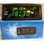 Настольные электронные LED часы 909-А (календарь, температура, будильник)