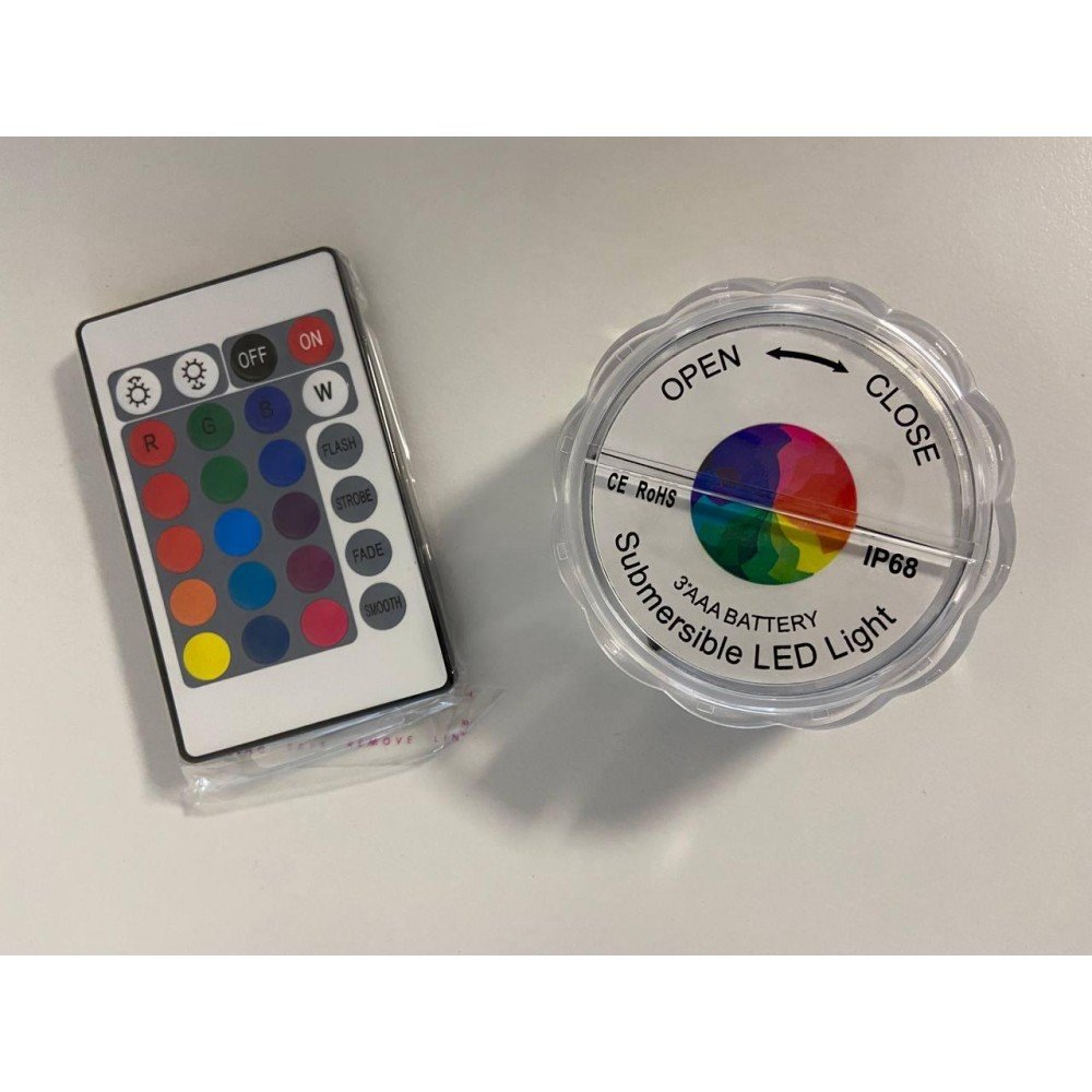 Погружной светодиодный RGB фонарь с пультом дистанционного управления Погружной светодиодный RGB фонарь с пультом дистанционного управления