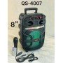 Портативная колонка Kimiso QS-4007 Bluetooth, с микрофоном для караоке, FM радио, MP3, пультом