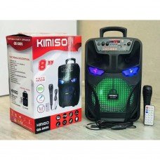 Портативная колонка Kimiso QS-5805 с микрофоном и светомузыкой (USB/BT/FM)