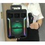 Портативная колонка Kimiso QS-627 с микрофоном и светомузыкой (USB/BT/FM)