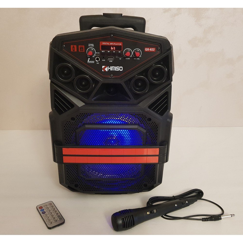 Портативная акустическая колонка Kimiso QS-822 с микрофоном (USB/BT/FM) Портативная акустическая колонка Kimiso QS-822 с микрофоном (USB/BT/FM)