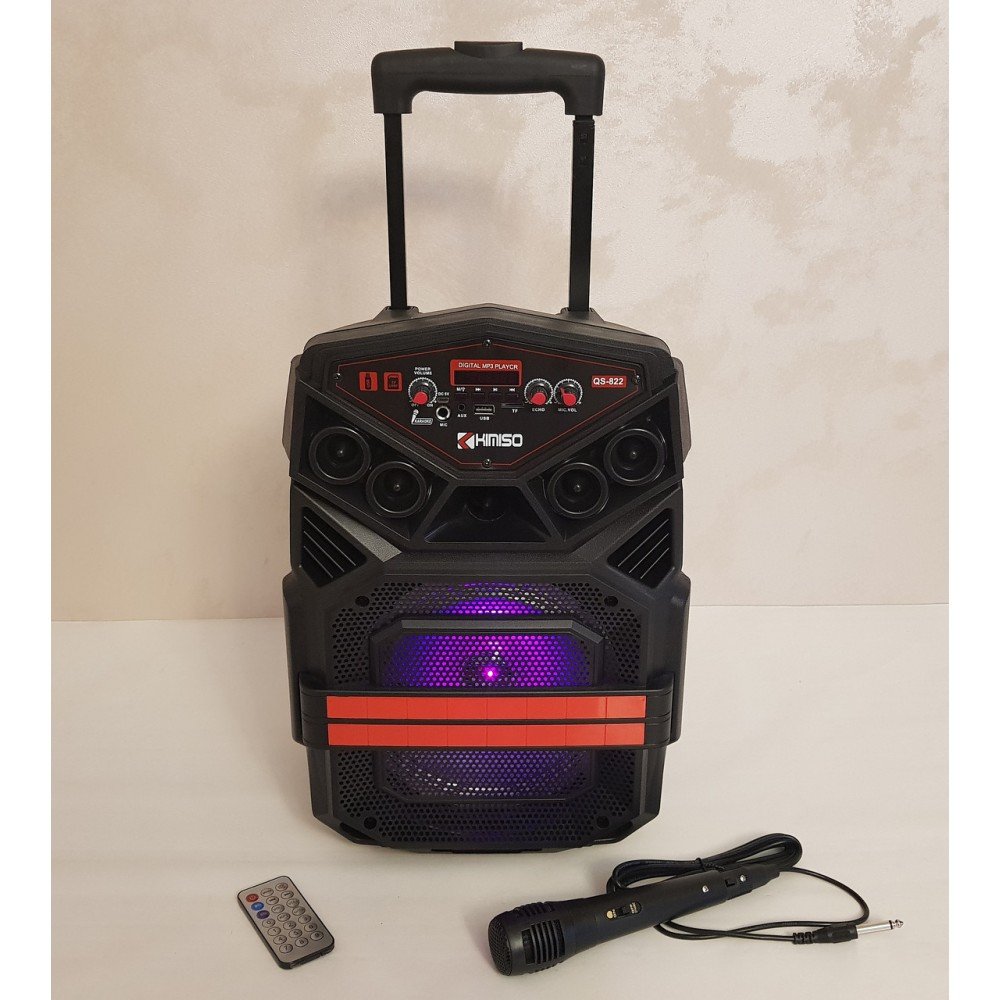 Портативная акустическая колонка Kimiso QS-822 с микрофоном (USB/BT/FM) Портативная акустическая колонка Kimiso QS-822 с микрофоном (USB/BT/FM)