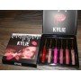 Набор матовая жидкая помада 6шт + карандаш Kylie, Набор жидких матовых помад Кайли