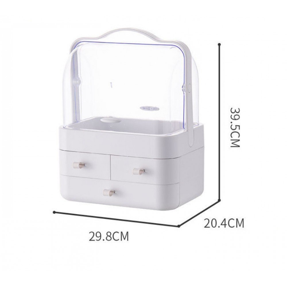 Настольный органайзер для косметики 4 секции большой белый YM206-2 Three Drawers Органайзер для косметики Настольный органайзер для косметики 4 секции большой белый YM206-2 Three Drawers Органайзер для косметики