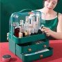 Настольный органайзер для косметики 4 секции большой зеленый YM206-2 Three Drawers Органайзер для косметики Настольный органайзер для косметики 4 секции большой зеленый YM206-2 Three Drawers Органайзер для косметики