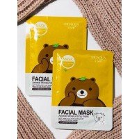 Маска с эссенцией зеленого чая Bioaqua Fasial Animal Mask Bear