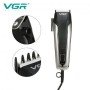 Профессиональная машинка для стрижки волос 8 насадок VGR V-120 Pro Черный + Ножницы