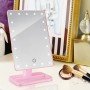 Зеркало настольное с подсветкой LED - бренд Large Led Mirror РОЗОВОЕ