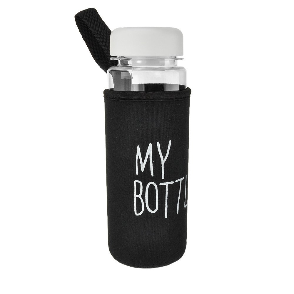 Трендовая бутылка для напитков My Bottle пластиковая с чехлом белый Трендовая бутылка для напитков My Bottle пластиковая с чехлом белый