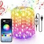 Умная светодиодная гирлянда RGB для ёлки и новогоднего декора (управление цвета с телефона) 5м 50 LED