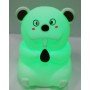 Силиконовый ночник Бобер 7 LED цветов USB ночник-светильник