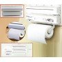 Кухонный тройной держатель Triple Paper Dispenser 3 в 1 для бумажных полотенец пищевой пленки и фольги