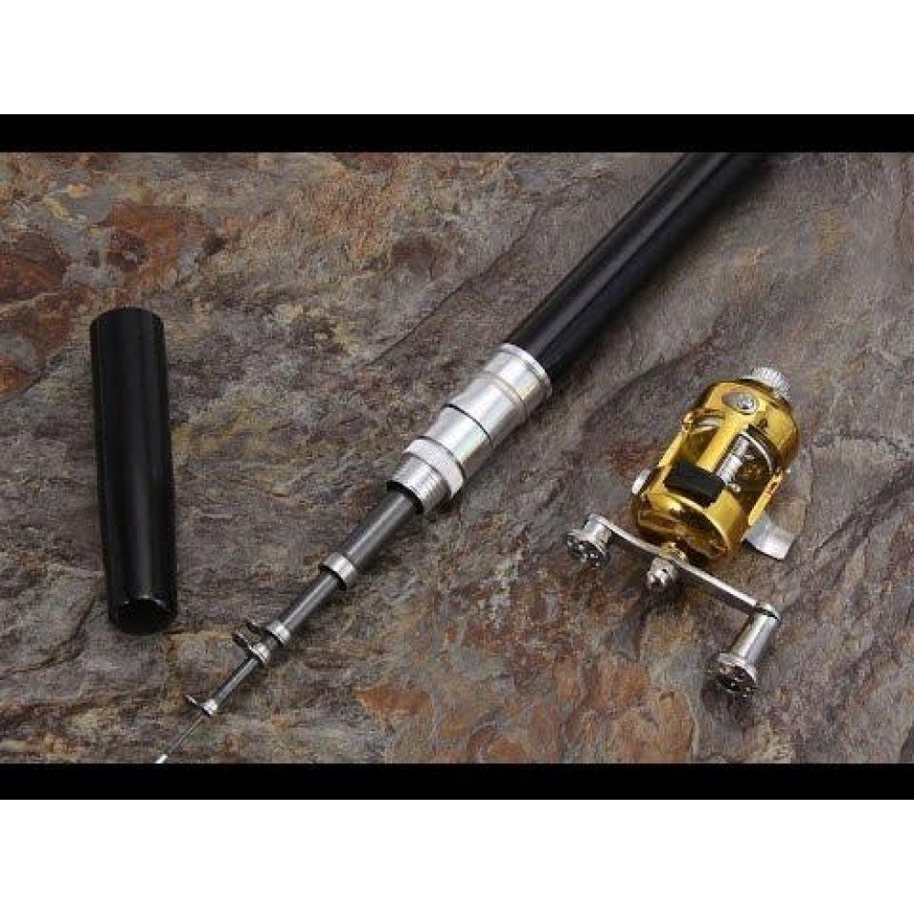 Удочка складная с катушкой и леской, телескопическая, Fishing rod in pen case, блесной, удочка ручка Удочка складная с катушкой и леской, телескопическая, Fishing rod in pen case, блесной, удочка ручка