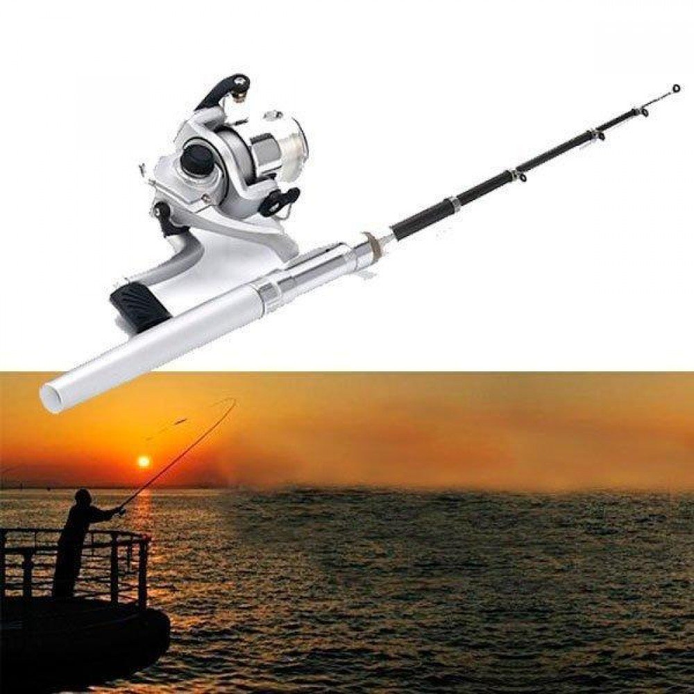Удочка складная с катушкой и леской, телескопическая, Fishing rod in pen case, блесной, удочка ручка Удочка складная с катушкой и леской, телескопическая, Fishing rod in pen case, блесной, удочка ручка