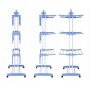 Многоярусная сушилка для белья, вещей, одежды Garment rack with wheels складная