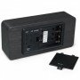 Часы сетевые VST-862-5 черный корпус, синие цифры, температура, USB