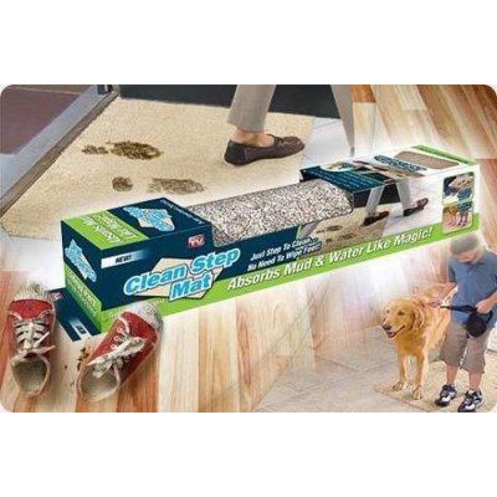 Супервпитывающий придверный коврик Clean Step Mat / Коврик грязезащитный Супервпитывающий придверный коврик Clean Step Mat / Коврик грязезащитный