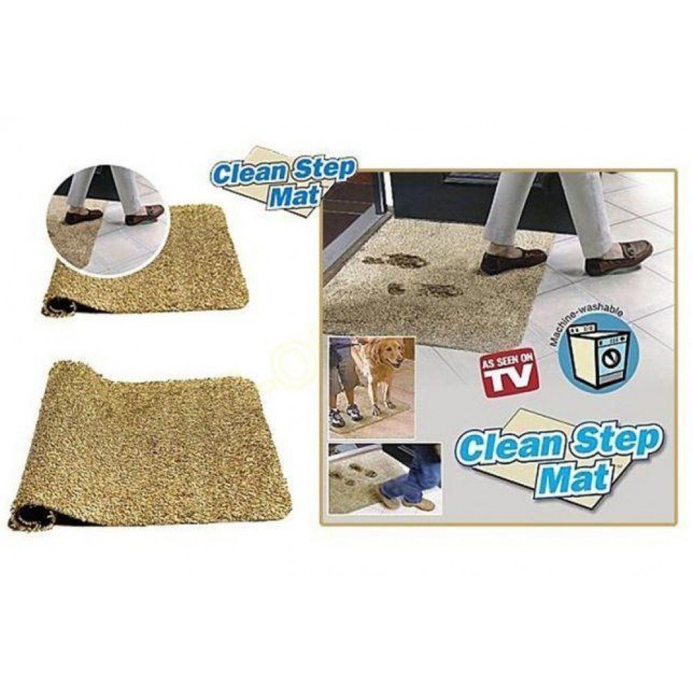 Супервпитывающий придверный коврик Clean Step Mat / Коврик грязезащитный Супервпитывающий придверный коврик Clean Step Mat / Коврик грязезащитный