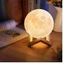 Ночник 3D светильник луна Moon Touch Control 15 см, 5 режимов