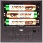 Настольные часы VST-876-5 с синей подсветкой в виде деревянного бруска